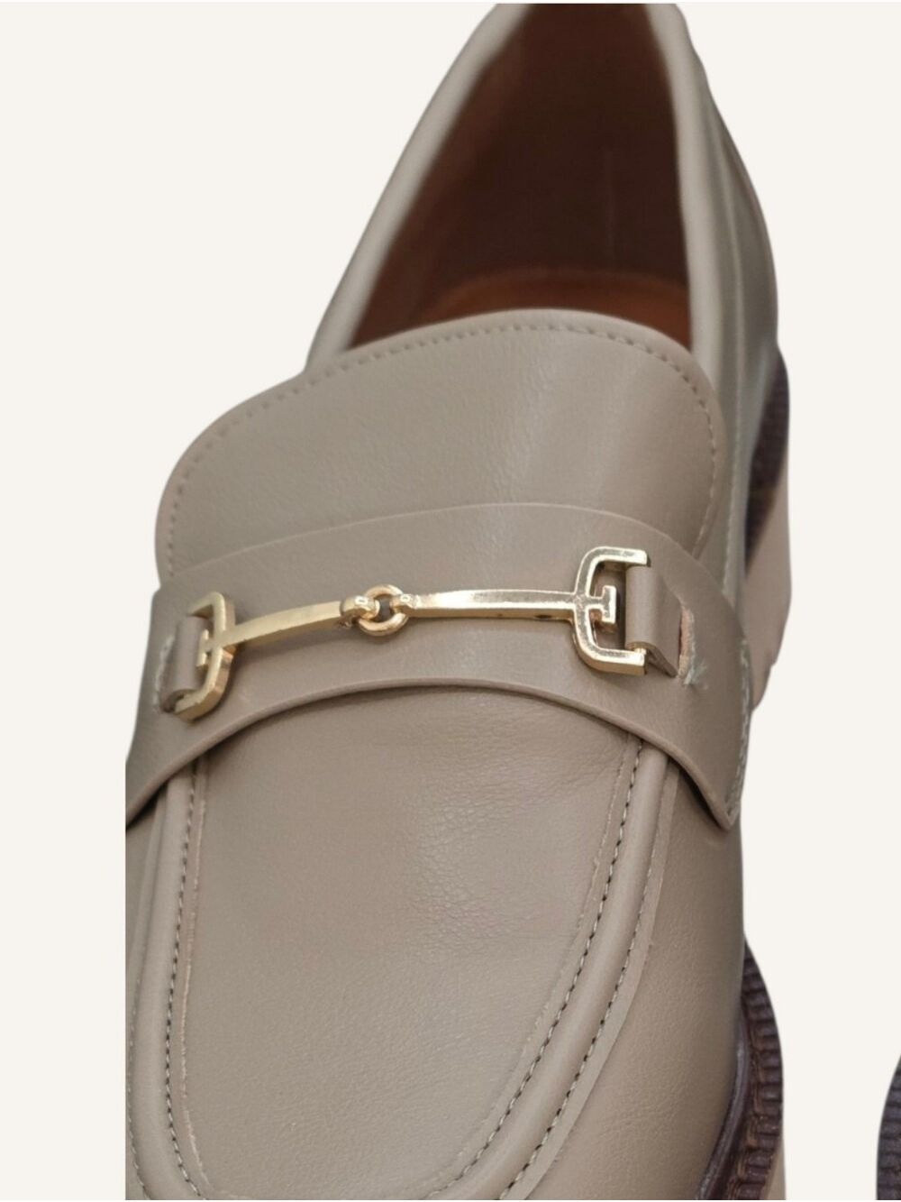 CCOCCI Megan Taupe Horsebit Lug Sole Loafers Size 10 NWOB - Picture 9 of 10